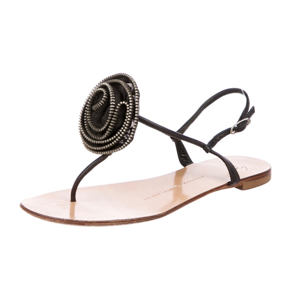 Giuseppe zanotti size 38/8 black sandals